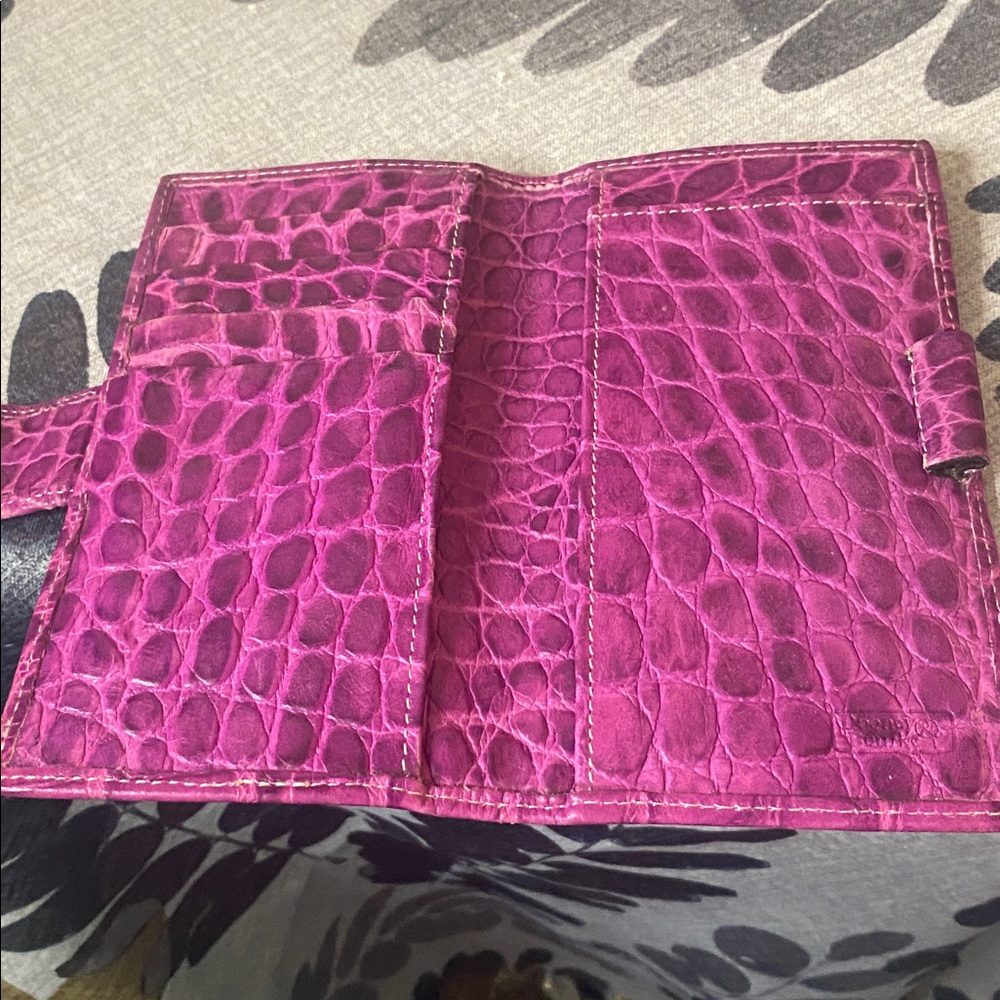 Dooney & Bourke Purple croc barrel and wallet set - Picture 16 of 17